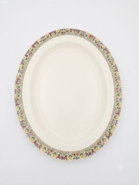 Royal Doulton ~ Fireglow 13" Oval Serving Platter Vintage Fine China TC1080